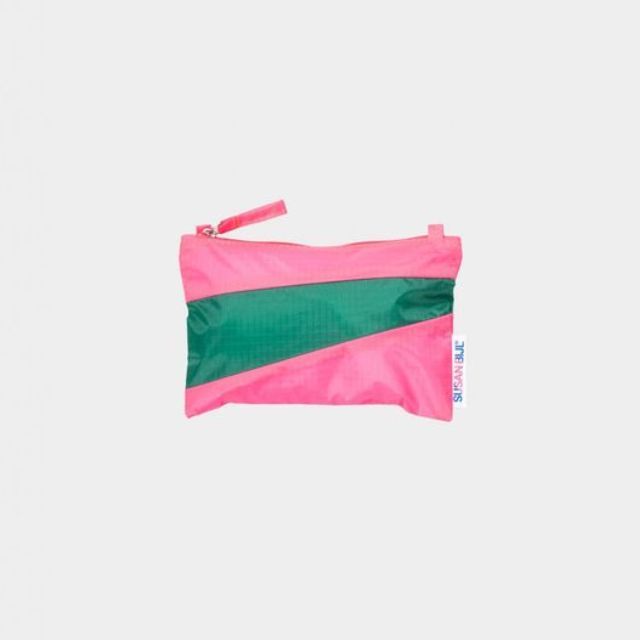 THE NEW POUCH Fluo Pink & Seaweed SMALL