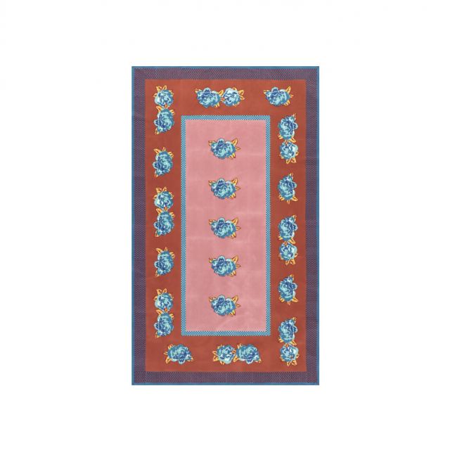 Telo Cotone 140x240cm Double Peonia Rust Old Pink