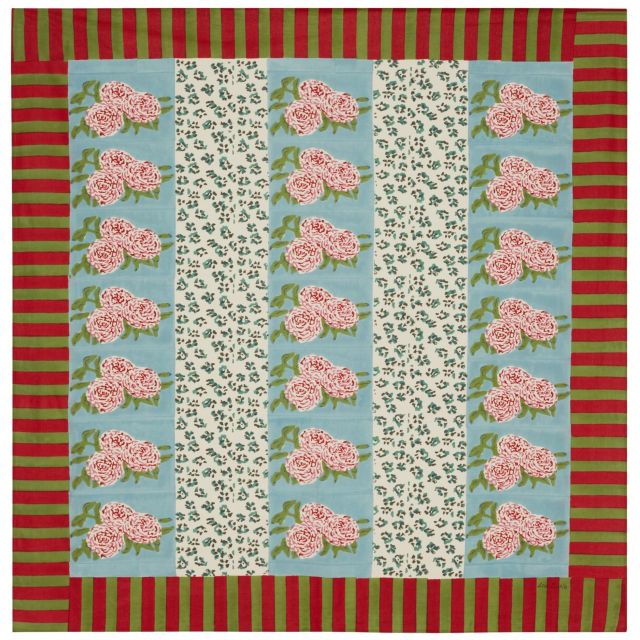 Telo Cotone 180x180cm Leopard Stripes Sky