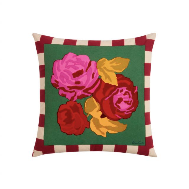 Federa Cotone 45x45cm Nizam Stripes Green Natural