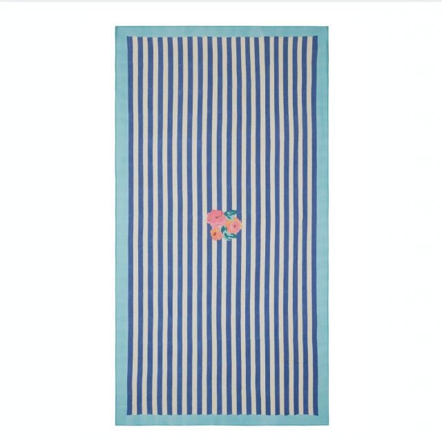 Telo Cotone 140x240cm Nizam Stripes Blue Natural
