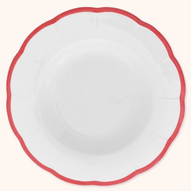PIATTO FONDO- linea petalo, rosso