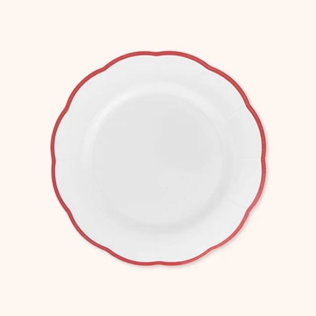 PIATTO da FRUTTA- linea petalo, rosso