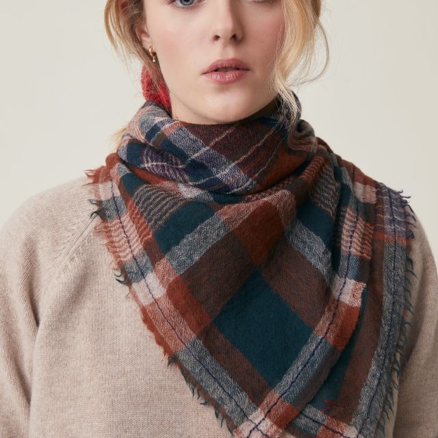 SCIARPA chai n752- blue