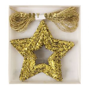 Meri Meri PARTY GHIRLANDA CON STELLE ORO Set 1 Pz dim. 4 mt