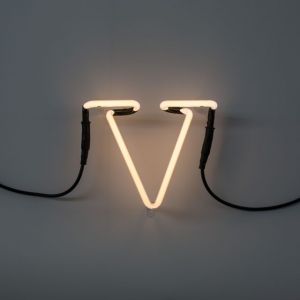 LETTERA LUMINOSA DA PARETE Neon Art lettera v