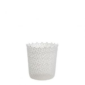 VASO IN PIZZO BIANCO H 20 cm