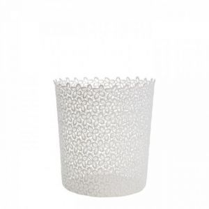 VASO IN PIZZO BIANCO H 27 cm