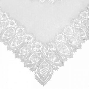 TOVAGLIA QUADRATA PIZZO BIANCO 137 x 137 cm