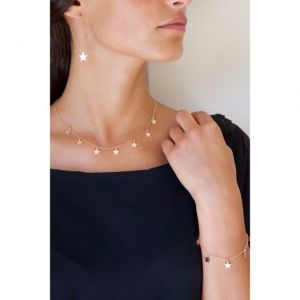 COLLANA GIROCOLLO CON SETTE STELLE PENDENTI