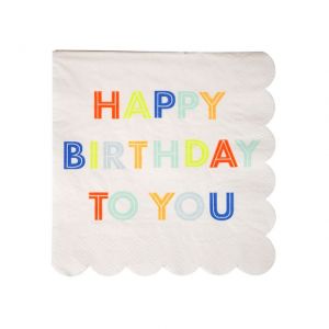 Meri Meri TOVAGLIOLI PICCOLI HAPPY BIRTHDAY Set 20 pz