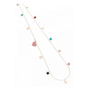 COLLANA 15 STELLE E CUORE A RIGHE