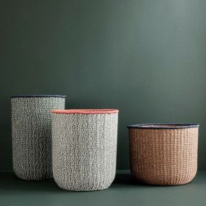 Ferm Living CESTINI INTRECCIATI A MANO set di 3