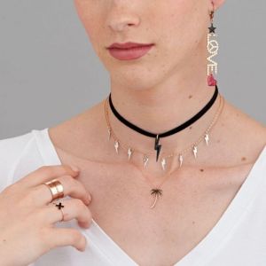 COLLANA GIROCOLLO CON 8 SAETTE