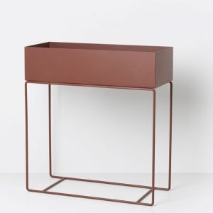 Ferm Living CONTENITORE IN METALLO PLANT BOX RED BROWN