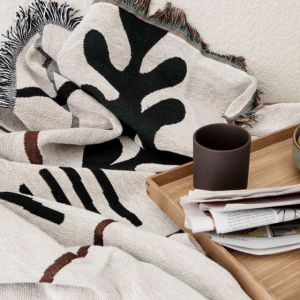 Ferm Living COPERTA MIRAGE BIANCA 170 x 120 cm