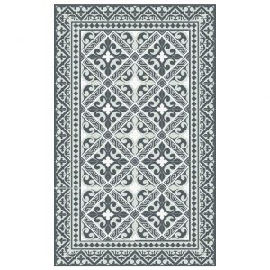 TAPPETTO IN VINILE DECORO FLOR DE LIS GREY 68 x 120 cm