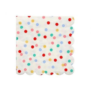 Meri Meri TOVAGLIOLI PICCOLI A POIS COLORATI Set 20 pz