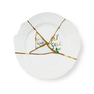 Seletti KINTSUGI-2 Piatto Piano in porcellana