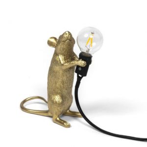 LAMPADA DA TAVOLO MOUSE GOLD IN PIEDI