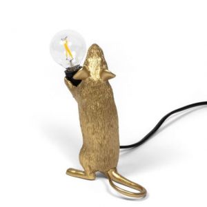 LAMPADA DA TAVOLO MOUSE GOLD IN PIEDI