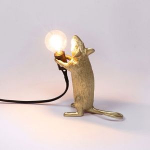 LAMPADA DA TAVOLO MOUSE GOLD IN PIEDI