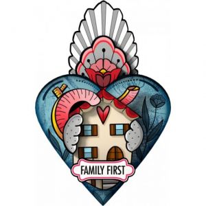 CUORE DECORATIVO FAMIGLIA