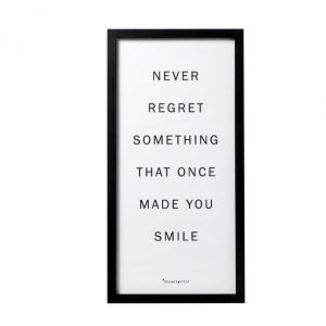 Bloomingville  QUADRO text: never regret.... 30 x h60 cm