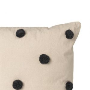 CUSCINO DOT TUFTED SAND-BLACK