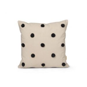 CUSCINO DOT TUFTED SAND-BLACK