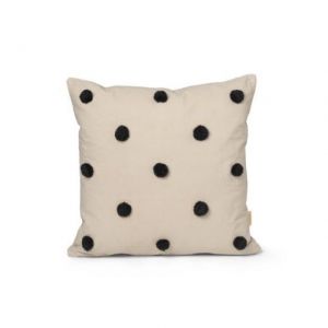 CUSCINO DOT TUFTED SAND-BLACK