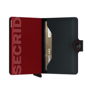 MINIWALLET MATTE BLACK e RED