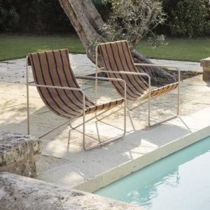 DESERT LOUNGE CHAIR Cashmere/Stripes