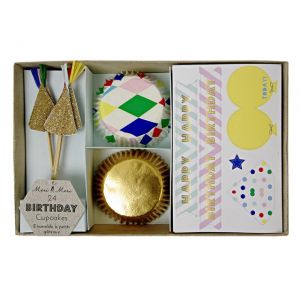 Meri Meri BIRTHDAY Sticker Cupcake Kit