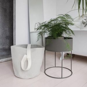 PLANT BOX ROUND Grigio caldo