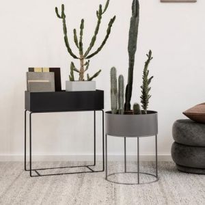 PLANT BOX ROUND Grigio caldo