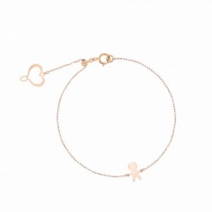 BRACCIALE AURUM CON SAGOMA DI BIMBO IN ORO ROSA 18 CARATI