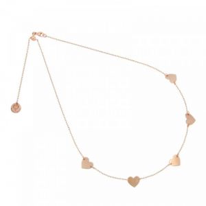 COLLANA GIROCOLLO CHOKER CON CINQUE CUORI