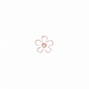 ORECCHINO SINGOLO COACHELLA CON FIORE SMALTATO DI BIANCO
