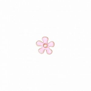 ORECCHINO SINGOLO COACHELLA CON FIORE SMALTATO DI ROSA