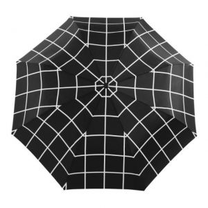 OMBRELLO COMPATTO BLACK GRID