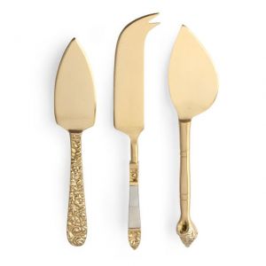 COLTELLI ORO PER FORMAGGIO Set di 3