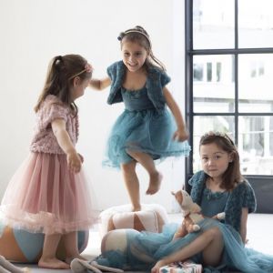 ABITO BALLERINA IN TULLE COLOR PETROLIO 2 - 3 anni