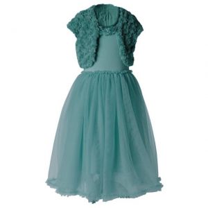 ABITO BALLERINA IN TULLE COLOR PETROLIO 2 - 3 anni