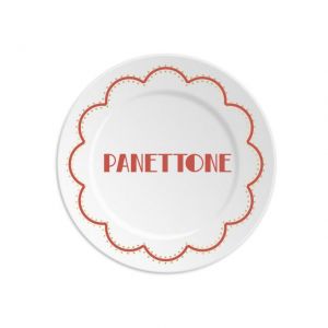 PIATTO XMAS PANETTONE RED