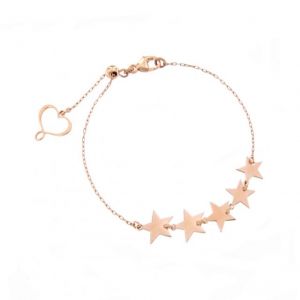 BRACCIALE DI CATENA CON CINQUE STELLE VICINE