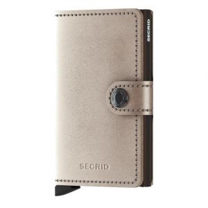 MINIWALLET METALLIC CHAMPAGNE-BROWN