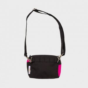 THE NEW BUM BAG Black & Pretty Pink SMALL