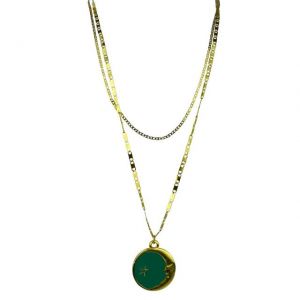 COLLANA PENDENTE LUNA VERDE