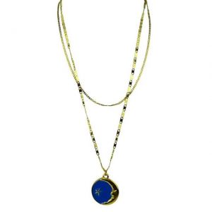 COLLANA PENDENTE LUNA BLU